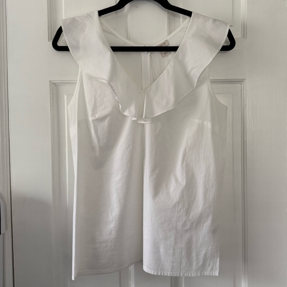 J.Crew White Sleeveless Top